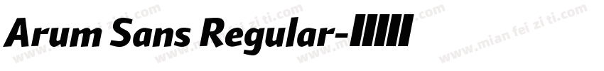Arum Sans Regular字体转换